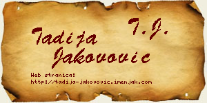 Tadija Jakovović vizit kartica